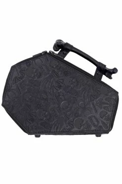 Kreepsville Embossed Skull Coffin Purse Bag