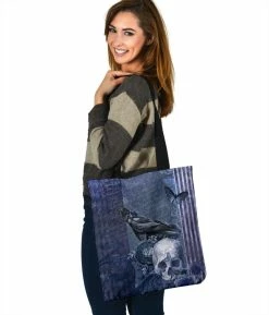 Gallery Serpentine Gothic Blue Memento - Handy Tote Bag 10 Gallery Serpentine Gothic Blue Memento - Handy Tote Bag -AKUMU INK shop BS795