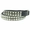 Funk Plus 2 Rows Punk Pyramid Stud Belt [Silver] -AKUMU INK shop BT117 2