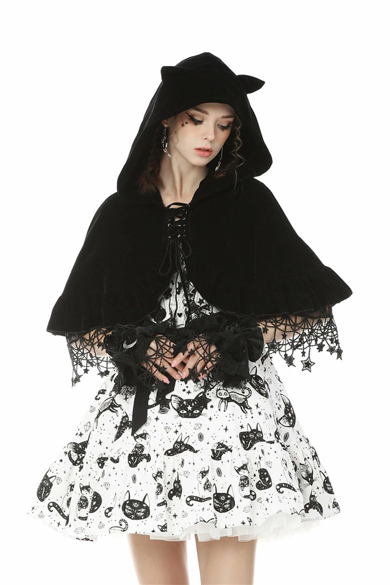 DARK IN LOVE Night Creature Velvet Cat Cape 4 DARK IN LOVE Night Creature Velvet Cat Cape - Image 2