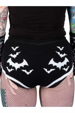 Too Fast Halloween Bats Bootie Shorts -AKUMU INK shop Bat Womens Shorts