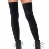 LEG AVENUE Goth GF Velvet Thigh Highs -AKUMU INK shop Black Velvet Thigh Highs