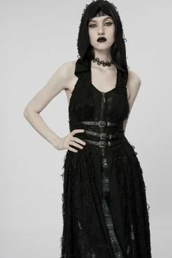 PUNK RAVE Breathless Hooded Dress Set -AKUMU INK shop Burning man Outfit for Women