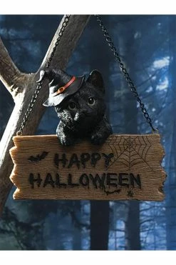 Pacific Giftware Black Kitten W/ Board Hanging Sign 8 Pacific Giftware Black Kitten W/ Board Hanging Sign -AKUMU INK shop CAT