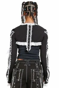 Tripp NYC Lolita Shrug [Black/White] -AKUMU INK shop CE4391 BLACKWHITE B 1000x 4d989b8f 1fd4 43d8 a3ee eab5b240b089