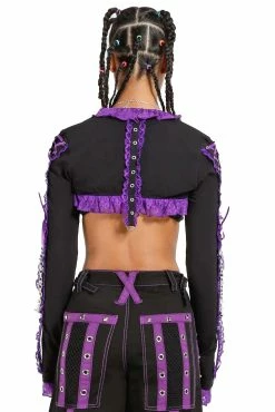 Tripp NYC Lolita Shrug [Black/Purple] -AKUMU INK shop CE4391 PURP B 1000x 93f8a7a6 1bc3 4c39 896e 5bf4c397f940