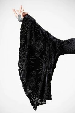 KILLSTAR Celestite Long Sleeve Burnout Dress -AKUMU INK shop CELESTITE LONG SLEEVE BURNOUT DRESS W G x1600copy