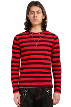 TRIPP NYC Tripp Stripe Knit Top [Red/Black]