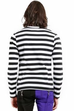 TRIPP NYC Tripp Stripe Knit Top [Black/White] -AKUMU INK shop CK7663M STRIPEBLKWHT B 1