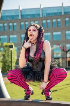 LEG AVENUE Stripe Thigh Highs [Various Colors] -AKUMU INK shop CQMZ6kdBYzHcopy