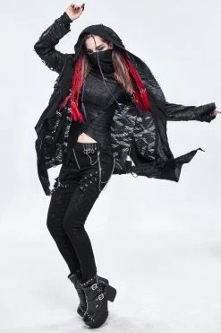 DEVIL FASHION Buried Bones Distressed Cardigan -AKUMU INK shop CT184 8