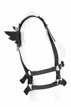 PUNK RAVE Fallen Angel Wings Harness [BLACK] -AKUMU INK shop CaptureOne05389A