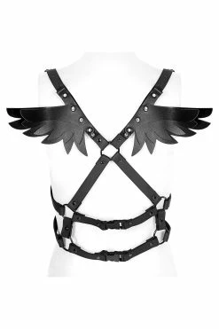 PUNK RAVE Fallen Angel Wings Harness [BLACK] -AKUMU INK shop CaptureOne05392A