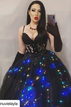 Gallery Serpentine Coloured Lights Dark Fairytale Skirt