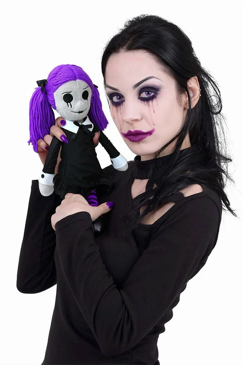 Spiral Viola The Goth Rag Doll Plush 4 Spiral Viola The Goth Rag Doll Plush - Image 2