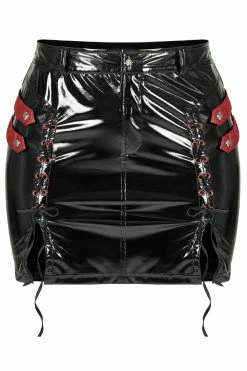 PUNK RAVE Hot Blood Vinyl Mini Skirt -AKUMU INK shop DQ578BQF 04
