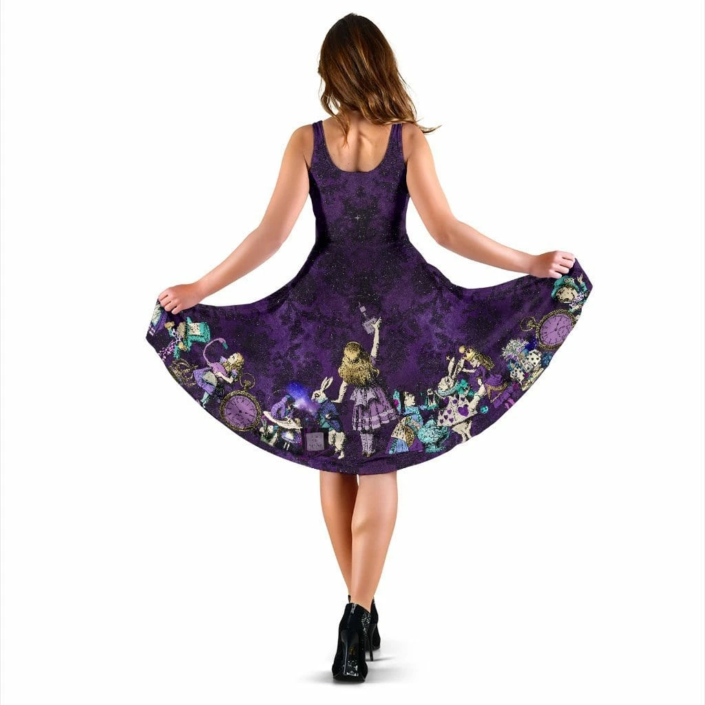 Gallery Serpentine Gothic Alice In Wonderland Dress, Purple 6 Gallery Serpentine Gothic Alice In Wonderland Dress, Purple - Image 4