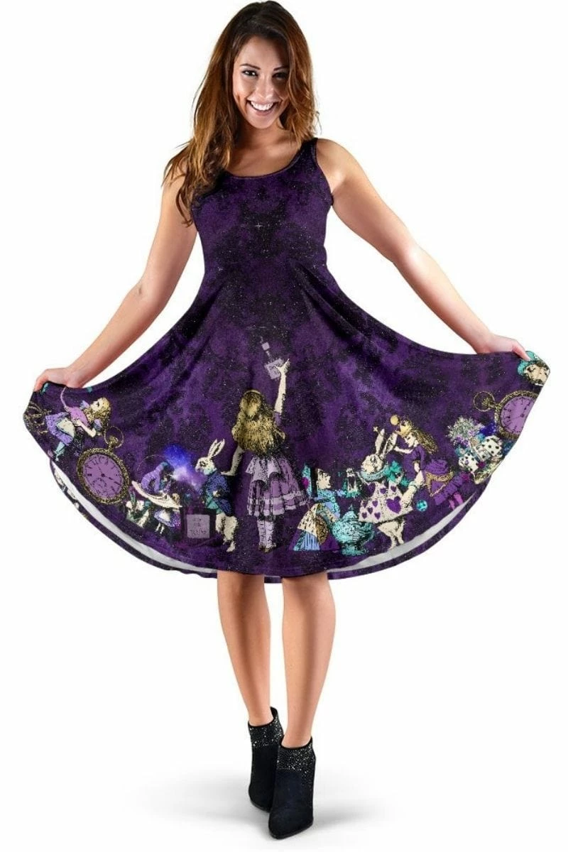 Gallery Serpentine Gothic Alice In Wonderland Dress, Purple 3 Gallery Serpentine Gothic Alice In Wonderland Dress, Purple