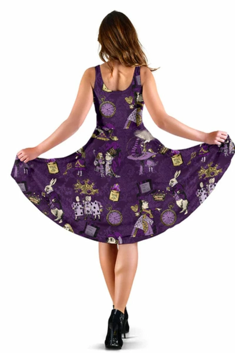 Gallery Serpentine Alice In Wonderland Summer Dress - Purple Alice Dress With Pockets 4 Gallery Serpentine Alice In Wonderland Summer Dress - Purple Alice Dress With Pockets - Image 2