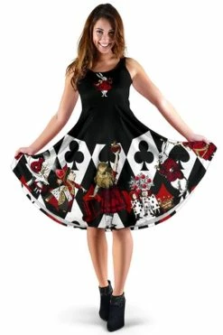 Gallery Serpentine Queen Of Hearts Alice In Wonderland Dress - Alice Dress With Pockets