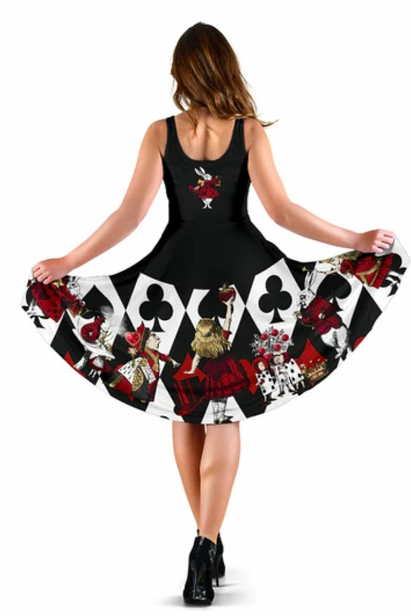 Gallery Serpentine Queen Of Hearts Alice In Wonderland Dress - Alice Dress With Pockets 4 Gallery Serpentine Queen Of Hearts Alice In Wonderland Dress - Alice Dress With Pockets - Image 2