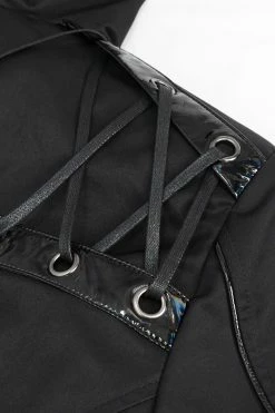 DEVIL FASHION Black Butcher Pierced Coat 19 DEVIL FASHION Black Butcher Pierced Coat -AKUMU INK shop DSC01686