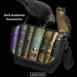 Gallery Serpentine Dark Academia Classic Literature Messenger Bag 9 Gallery Serpentine Dark Academia Classic Literature Messenger Bag -AKUMU INK shop DarkAcademiamessengerbag5