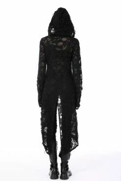 DARK IN LOVE Burning Witch Tattered Cardigan -AKUMU INK shop Distressed Cardigan