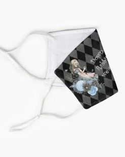 Gallery Serpentine Down The Rabbit Hole We Go Again -Mask -AKUMU INK shop Downtherabbitholemaskgrey