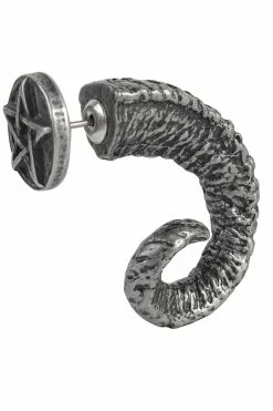 Alchemy Magic Ram's Horn Earring -AKUMU INK shop E356 V2 21353.1527896245.1280.1280