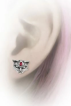 Alchemy Sacred Cat Earrings -AKUMU INK shop E406 V3 46336.1518055457.1280.1280