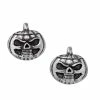 Alchemy Pumpkin Skull Studs -AKUMU INK shop E450 40659.1631027312.1280.1280