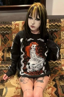 VampireFreaks The Little Murdermaid Sweatshirt -AKUMU INK shop Emo Mermaid Shirt