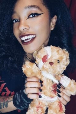 VampireFreaks Tormented Teddy Bear -AKUMU INK shop Emo Stuffed Plushie