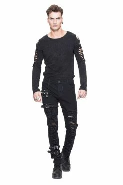 DEVIL FASHION Black Death Pants -AKUMU INK shop FF7A3638