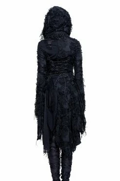 DEVIL FASHION Black Witchery Tattered Cardigan -AKUMU INK shop FF7A9150
