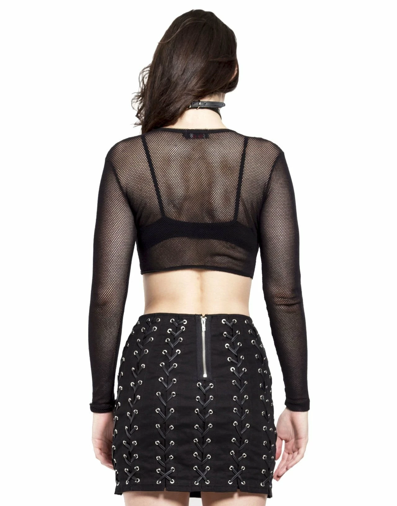 Tripp NYC Long Sleeve Crop Fishnet Top 4 Tripp NYC Long Sleeve Crop Fishnet Top - Image 2