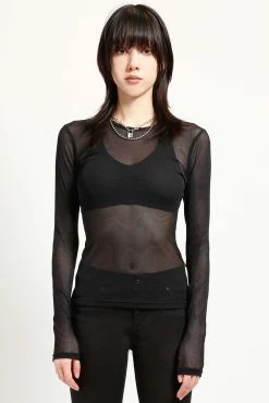 TRIPP NYC Tripp Ladies Long Sleeve Fishnet Shirt