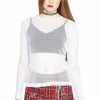 Tripp NYC Ladies Long Sleeve Fishnet Top [White] -AKUMU INK shop FN9181 WHT F 1000x 74f11096 c618 487c 8b9c 3ac482e78120