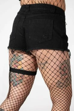 KILLSTAR Fury Road Denim Garter Shorts -AKUMU INK shop FURY ROAD DENIM GARTER SHORTS W E x1600copy