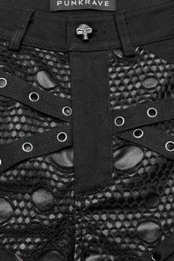 PUNK RAVE High-Waisted Garter Shorts -AKUMU INK shop Fishnet Shorts