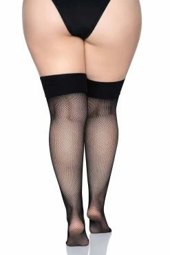 LEG AVENUE Vamp Fishnet Thigh Highs [PLUS SIZE] -AKUMU INK shop Fishnet Thigh Highs