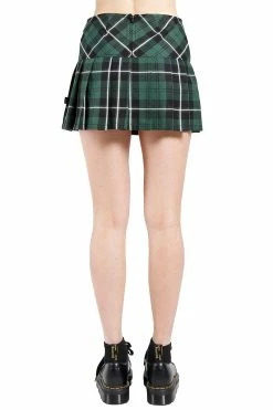 Tripp NYC Pleated Skirt [Green Plaid] -AKUMU INK shop GN1244 GRNPLD B