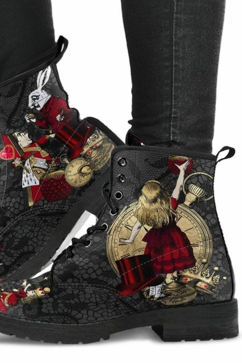 Gallery Serpentine Alice In Wonderland Gothic Lace, Men's Vegan Boots, FREE Shipping 3 Gallery Serpentine Alice In Wonderland Gothic Lace, Men's Vegan Boots, FREE Shipping