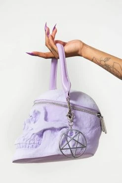 KILLSTAR Grave Digger Skull Handbag [LILAC] -AKUMU INK shop GRAVE DIGGER HANDBAG LILAC W C x1600copy