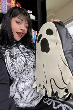 VampireFreaks Ghostie Backpack [Glow In The Dark] -AKUMU INK shop Ghost Gothic Purse
