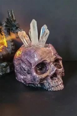 Curio Resins Skull Ring Holder [HOLOGRAPHIC PINK] -AKUMU INK shop Goth Jewelry Holder