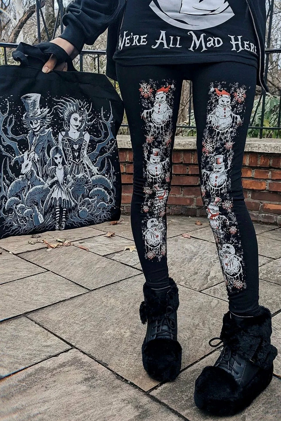 VampireFreaks Heavy Metal Snowmen Leggings 3 VampireFreaks Heavy Metal Snowmen Leggings