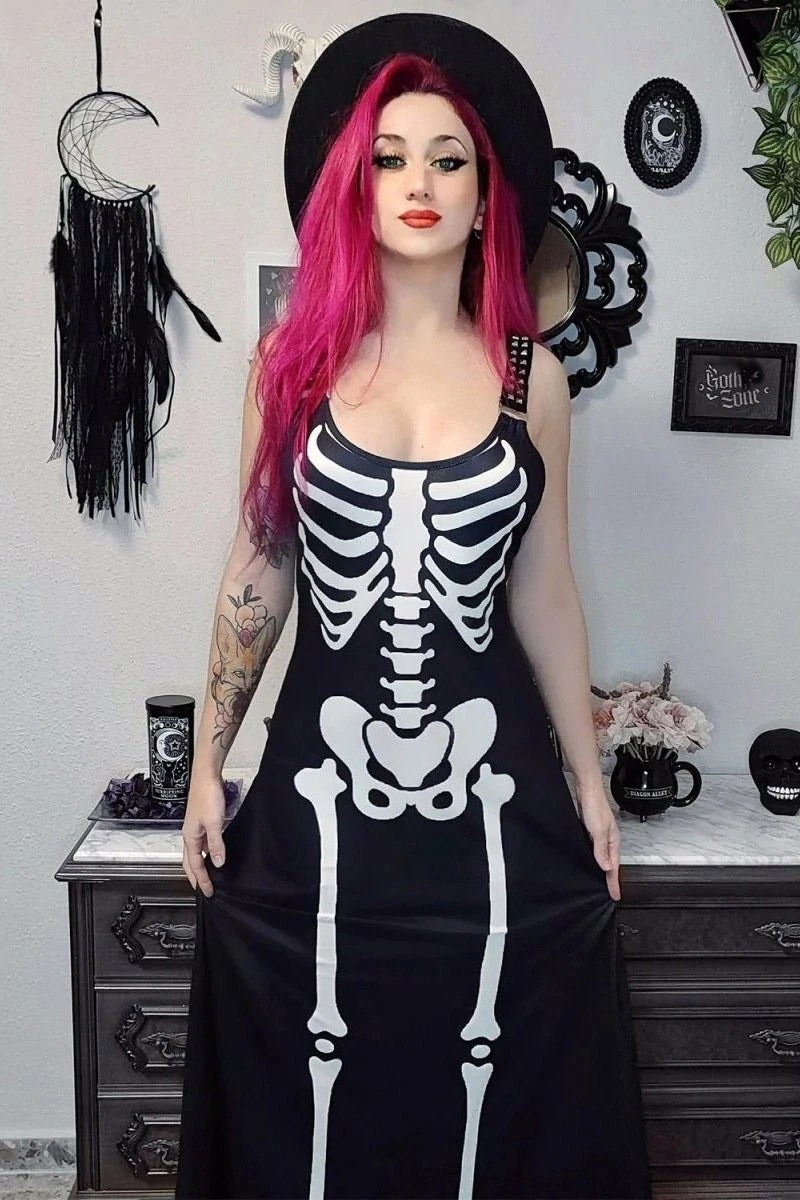Too Fast Skeleton Magick Maxi Dress 3 Too Fast Skeleton Magick Maxi Dress
