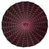 Kreepsville Spiderweb Fabric Parasol [PINK/BLACK] -AKUMU INK shop Goth Pagoda